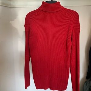 Cotton Red Turtleneck